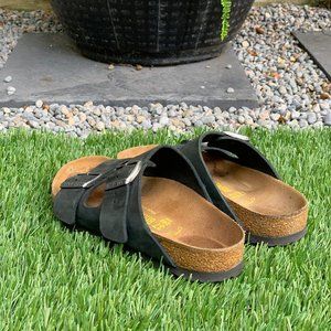 Birkenstock Arizona Sandals in Grey/Black Size 37